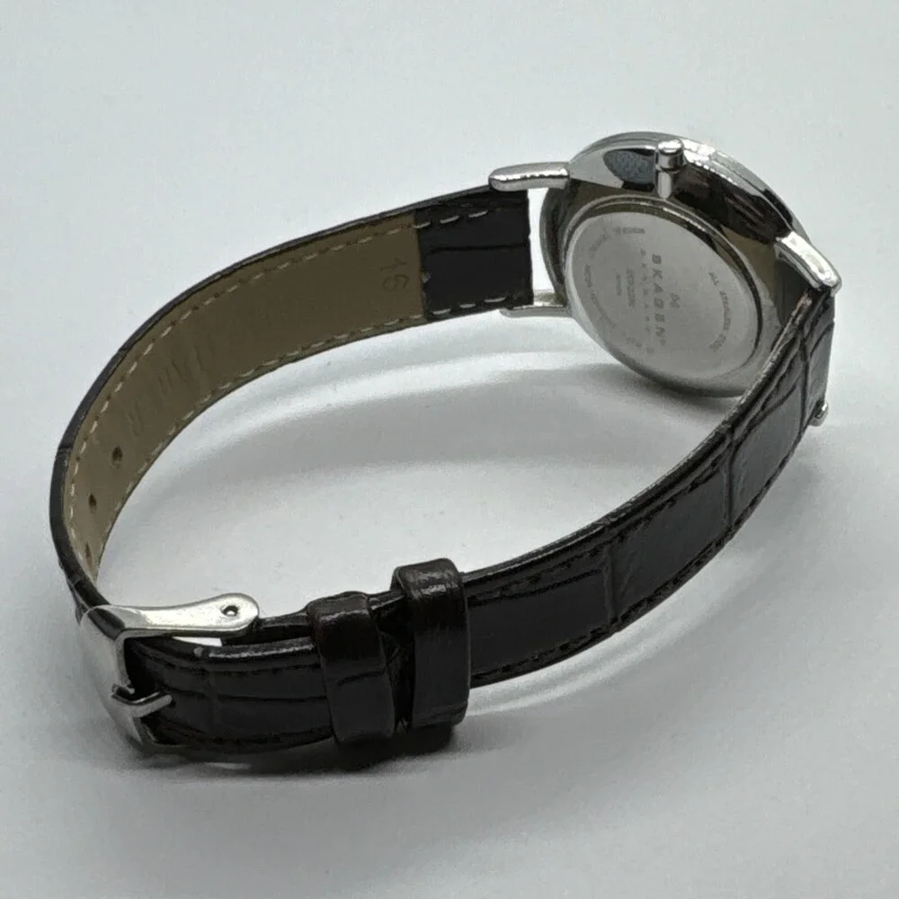 Skagen Denmark SKW2284 Women Brown Leather Analog Dial Quartz Wrist Watch AEA288